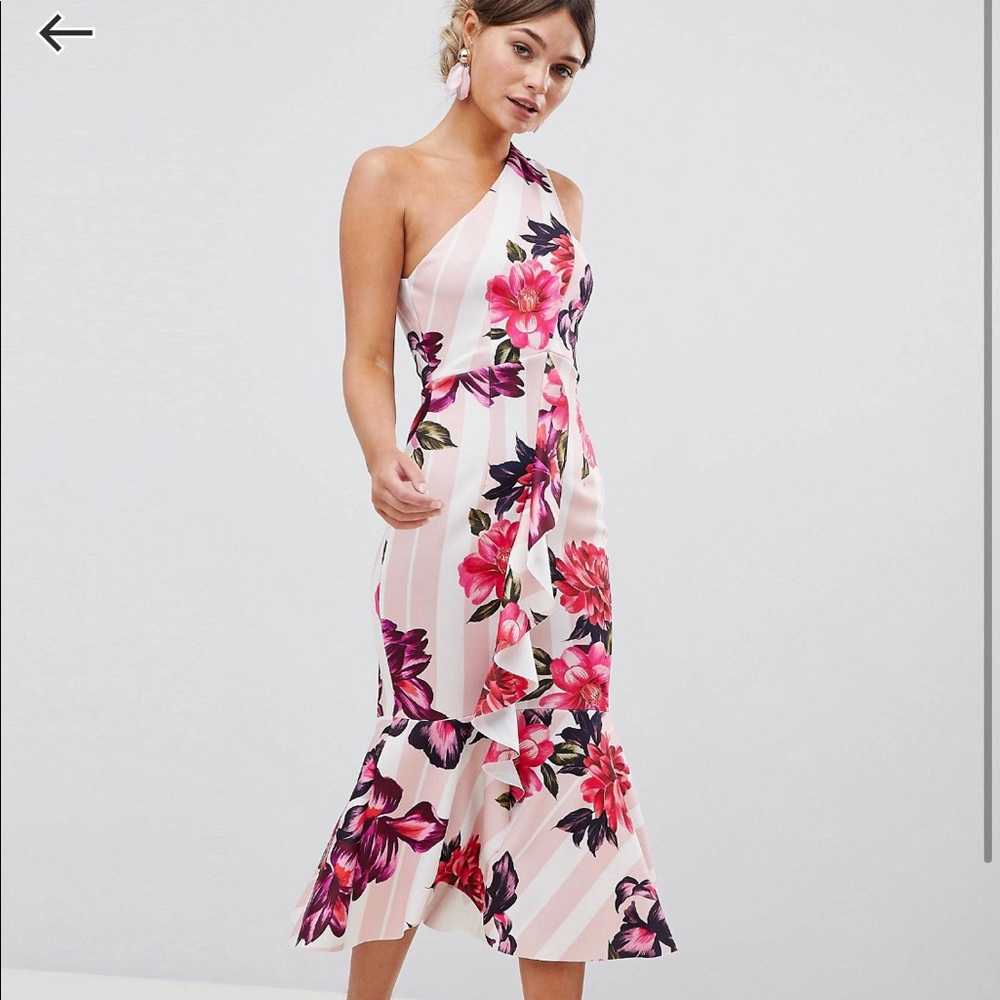 ASOS one shoulder midi dress - size 0